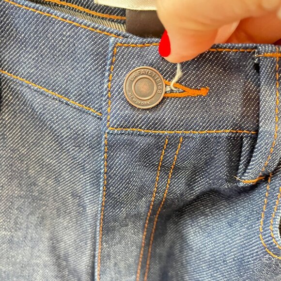 Lafayette 148 NY Watts Jeans High-Waisted Straight-Leg Blue Denim Pants Womens-‎ - Picture 5 of 5